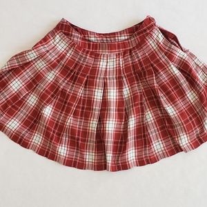Forever 21 Red Plaid Mini Skirt